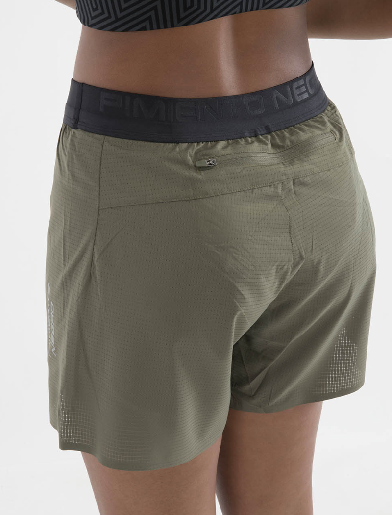 Pimiento Negro Pantalón Running Mujer Khaki